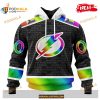 Custom NHL Tampa Bay Lightning Pride Gradient Color Design Hockey Shirt Hoodie 3D