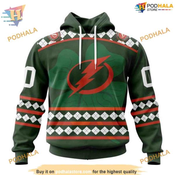 Custom NHL Tampa Bay Lightning St Patrick’s Day 3D Hoodie Sweatshirt