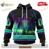 Custom NHL Toronto Maple Leafs With Northern Lights Shirt Hoodie 3D