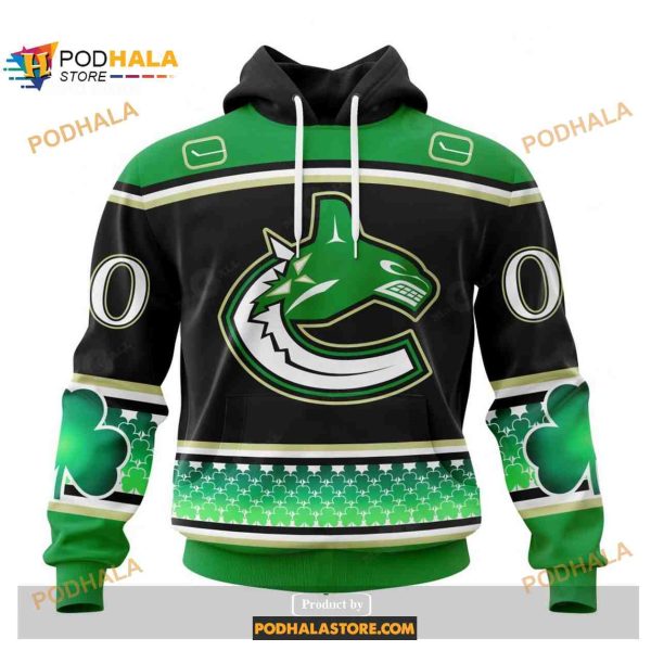 Custom NHL Vancouver Canucks Hockey Patricks Day Shirt Hoodie 3D