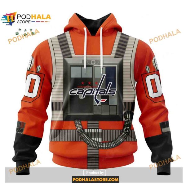 Custom NHL Washington Capitals Star Wars Rebel Pilot Design Shirt Hoodie 3D