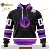 Custom NHL Winnipeg Jets Black Hockey Fights Cancer Shirt Hoodie 3D