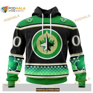 Custom NHL Winnipeg Jets Hockey Patricks Day Shirt Hoodie 3D