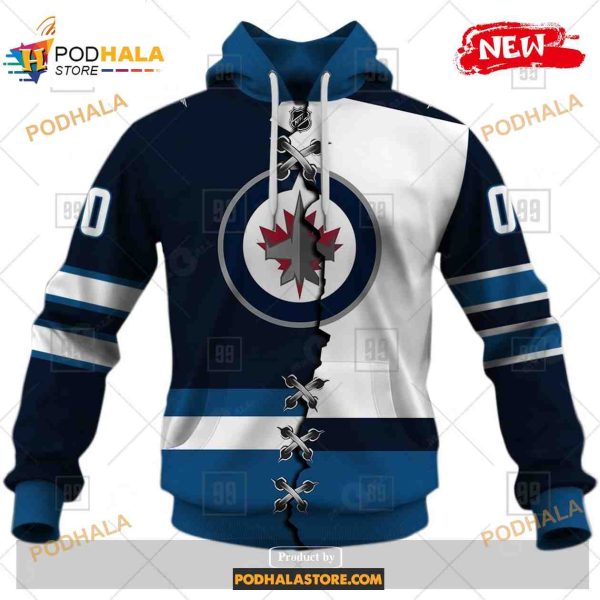 Custom NHL Winnipeg Jets Mix Color Jersey 2023 Shirt Hoodie 3D