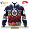 Custom NHL Winnipeg Jets Puzzle Game Gradients Full Color Shirt Hoodie 3D