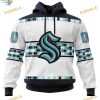 Custom Name And Number Autism Awareness NHL Seattle Kraken Hoodie 3D