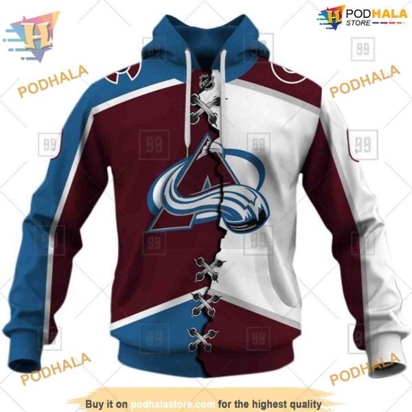 Custom Name And Number Mix Jersey 2023 NHL Colorado Avalanche Hoodie 3D