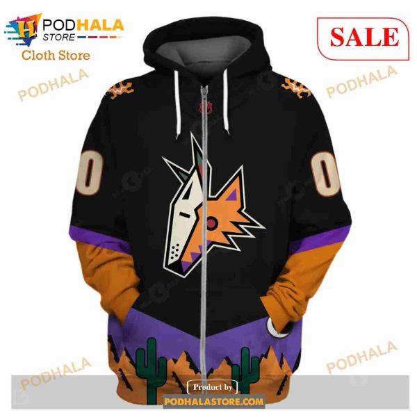 Custom Name And Number NHL Arizona Coyotes Shirt Sweatshirt Hoodie 3D