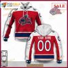 Custom Name And Number NHL Columbus Blue Sweatshirt Hoodie 3D