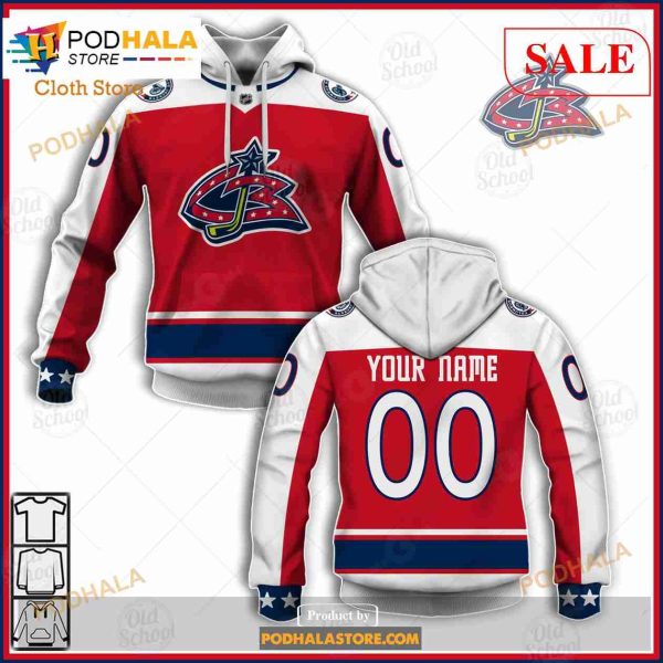 Custom Name And Number NHL Columbus Blue Sweatshirt Hoodie 3D