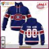 Custom Name And Number NHL Montreal Canadiens Sweatshirt Hoodie 3D