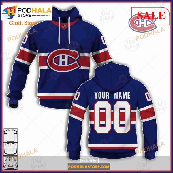 Custom Name And Number NHL Montreal Canadiens Sweatshirt Hoodie 3D