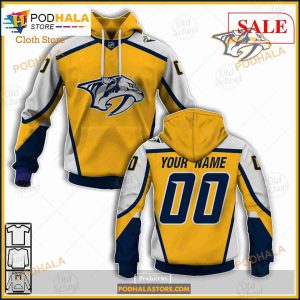 Custom Name And Number NHL Nashville Predators Sweatshirt Hoodie 3D