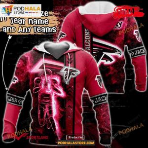 Custom Name Atlanta Falcons Universe Light Design NFL Hoodie 3D