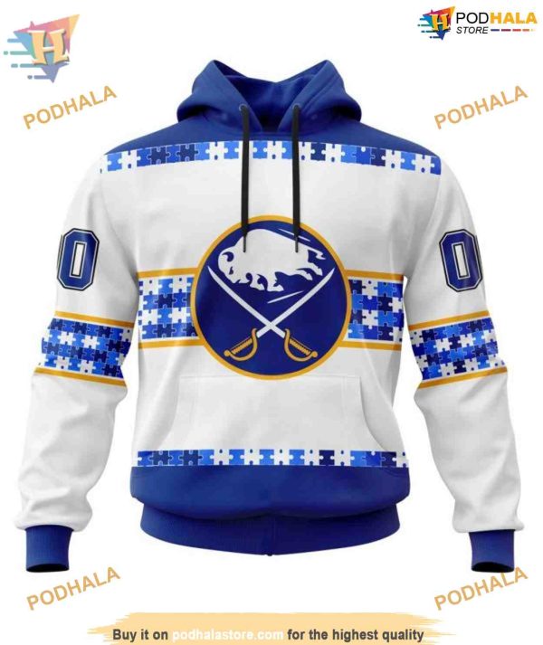 Custom Name Autism Awareness NHL Buffalo Sabres Hoodie 3D Special Edition