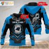 Custom Name Carolina Panthers Skull Design Shirt NFL Hoodie 3D