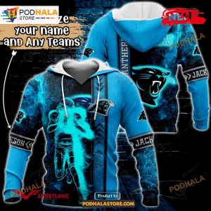 Custom Name Carolina Panthers Universe Light Design NFL Hoodie 3D