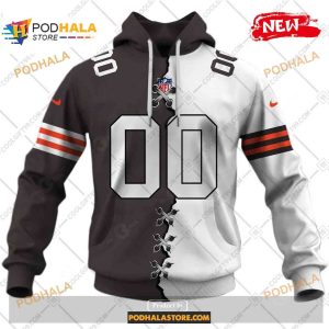 Custom Name Cleveland Browns Mix Jersey Design Shirt NFL Hoodie 3D