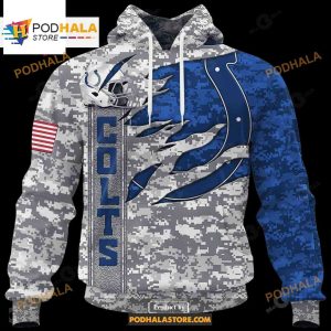 Custom Name Colts Camo US Shirt NFL Hoodie 3D LIMITED EDITION