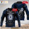 Custom Name Dallas Cowboys Skull Design Shirt NFL Hoodie 3D