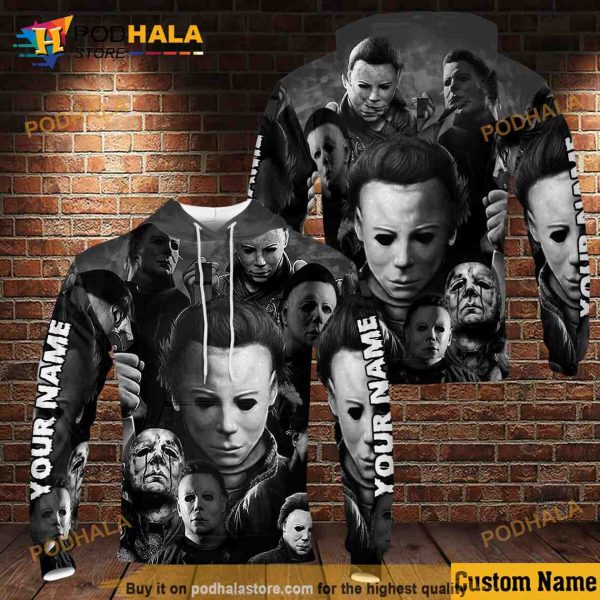 Custom Name Halloween Myers 3D Hoodie