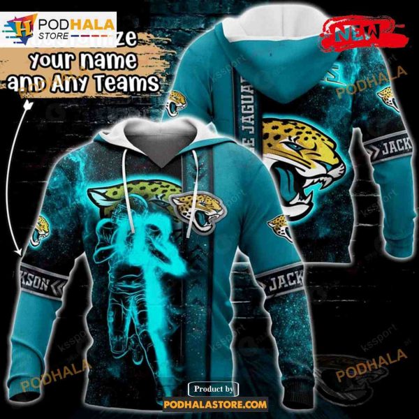 Custom Name Jacksonville Jaguars Universe Light Design Shirt NFL Hoodie 3D