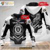 Custom Name Las Vegas Raiders Skull Design Shirt NFL Hoodie 3D