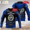 Custom Name Los Angeles Rams Skull Design Shirt NFL Hoodie 3D