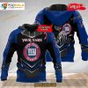 Custom Name New York Giants Skull Design Shirt NFL Hoodie 3D