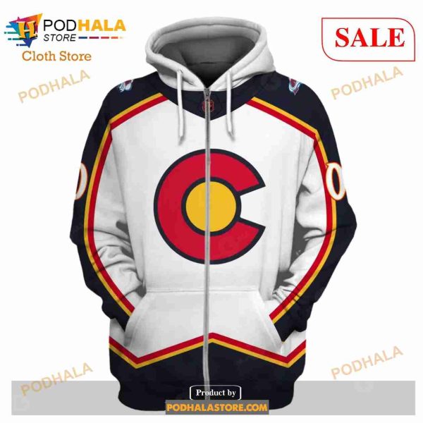 Custom Name & Number NHL Reverse Retro Colorado Avalanche Shirt Hoodie 3D