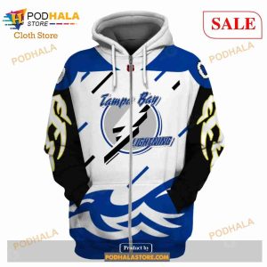 Custom Name & Number NHL Reverse Retro Tampa Bay Lightning Shirt Hoodie 3D