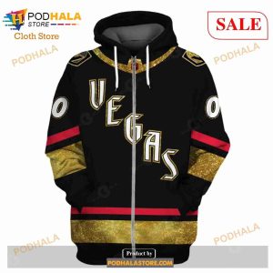 Custom Name & Number NHL Reverse Retro Vegas Golden Knights Shirt Hoodie 3D