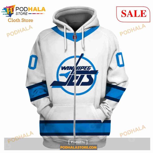 Custom Name & Number NHL Reverse Retro Winnipeg Jets Shirt Hoodie 3D