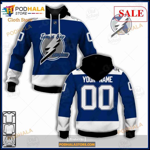 Custom Name & Number NHL Tampa Bay Lightning Reverse Retro Alternate Shirt Hoodie 3D