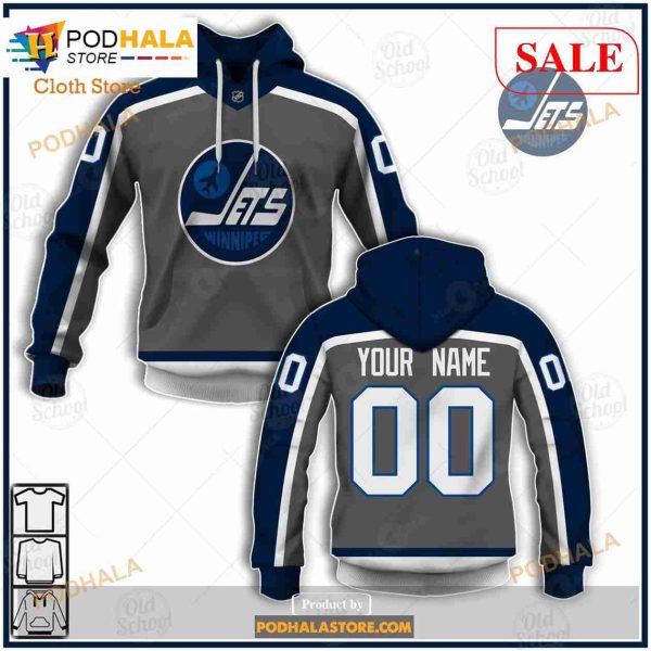 Custom Name & Number NHL Winnipeg Jets Reverse Retro Alternate  Shirt Hoodie 3D