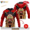 Custom Name San Francisco 49ers New Baby Yoda Sports NFL Hoodie 3D