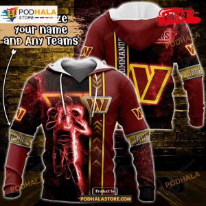 Custom Name Washington Commanders Universe Light Design NFL Hoodie 3D