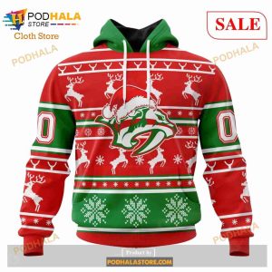 Custom Nashville Predators Christmas Sweatshirt NHL Hoodie 3D For Women Men