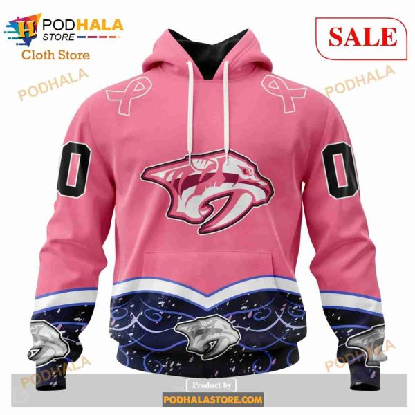 Custom Nashville Predators Fights Cancer Sweatshirt NHL Hoodie 3D