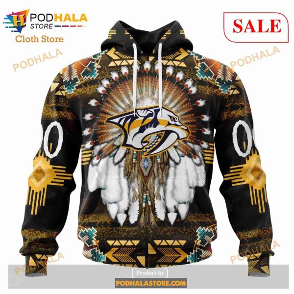 Custom Nashville Predators Native Costume Sweatshirt NHL Hoodie 3D