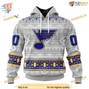 Custom Native Design NHL St. Louis Blues Hoodie 3D Sweatshirt