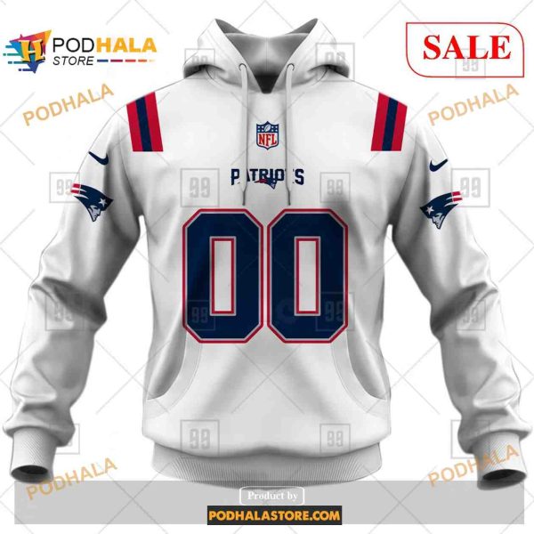 Custom New England Patriots Road Jersey Shirt NFL Hoodie 3D