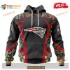 Custom New England Patriots Special Camo Hunting Black Design NFL Hoodie 3D