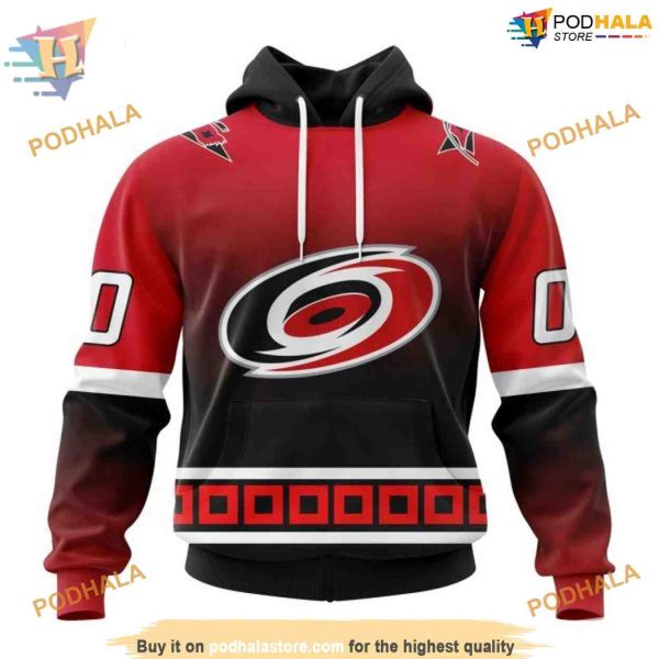 Custom New Gradient Series Concept NHL Carolina Hurricanes Hoodie 3D