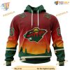 Custom New Gradient Series Concept NHL Minnesota Wild Hoodie 3D