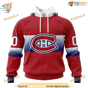 Custom New Gradient Series Concept NHL Montreal Canadiens Hoodie 3D