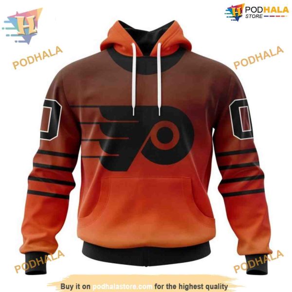 Custom New Gradient Series Concept NHL Philadelphia Flyers Hoodie 3D