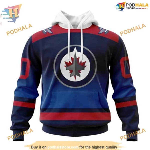 Custom New Gradient Series Concept NHL Winnipeg Jets Hoodie 3D