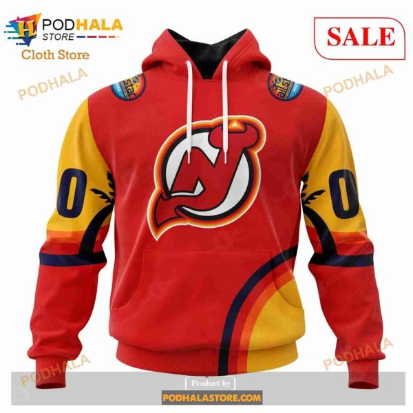 Custom New Jersey Devils ALL Star Sunset Sweatshirt NHL Hoodie 3D