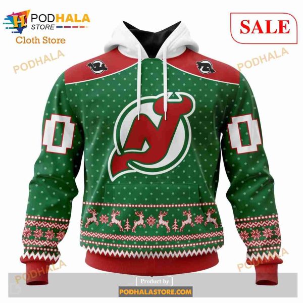 Custom New Jersey Devils Christmas Apparel Sweatshirt NHL Hoodie 3D